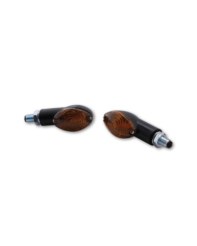 Clignotants Moto LED HIGHSIDER Clignotant HIGHSIDER smart Cateye Mini homologué - verre fumé - la paire