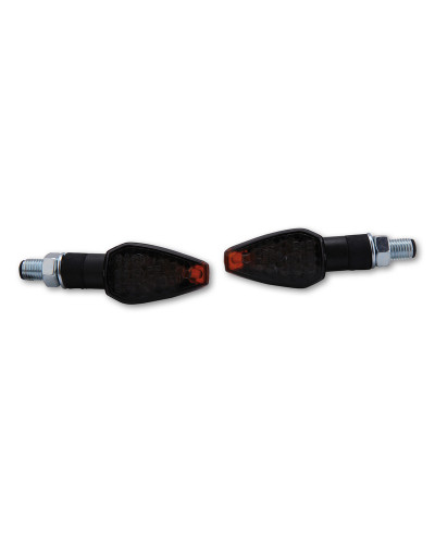 Clignotants Moto LED HIGHSIDER Clignotant LED HIGHSIDER smart Peak homologué - verre fumé - la paire Clignotants Moto LED HIGHSIDER Clignotant LED HIGHSIDER smart Peak homologué - verre fumé - la paire