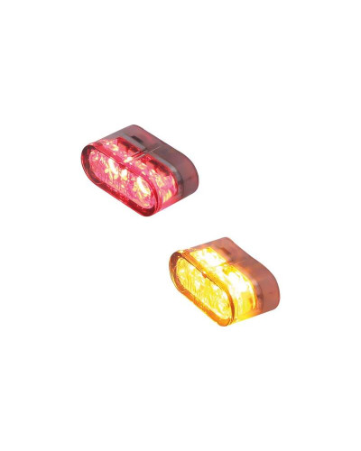 Clignotants Moto LED HIGHSIDER Clignotants LED HIGHSIDER Little Star-MX Pro 3en1 - feu arrière, feu stop, clignotants