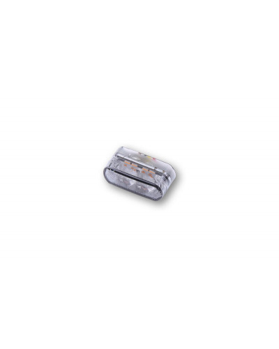 Clignotants Moto LED HIGHSIDER Feu arrière/clignotant HIGHSIDER smart Module 1 Pro 3en1 homologué - verre fumé - la paire