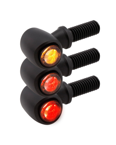 Clignotants Moto LED HIGHSIDER Feu arrière/clignotant LED HIGHSIDER pro Nova 3en1 homologué - la paire
