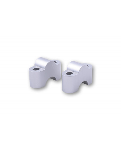 LED HIGHSIDER Réhausses de pontet de guidon HIGHSIDER pro 25mm - argent