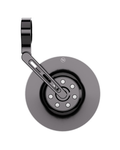 Rétroviseur Moto Universel LED HIGHSIDER Rétroviseur d'embout de guidon HIGHSIDER pro Conero court - noir