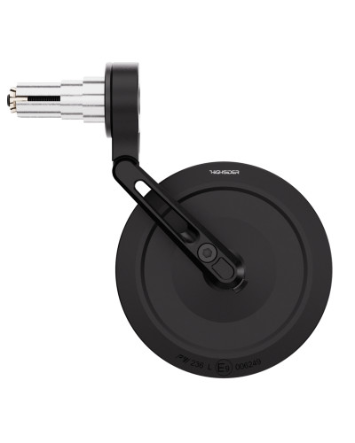 Rétroviseur Moto Universel LED HIGHSIDER Rétroviseur d'embout de guidon HIGHSIDER pro Montana-Slim court - noir