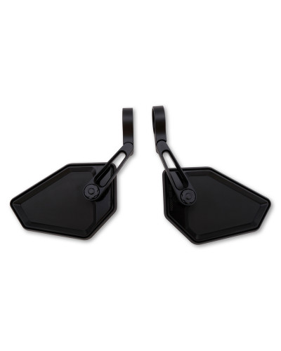 Rétroviseur Moto Universel LED HIGHSIDER Rétroviseur d'embout de guidon HIGHSIDER pro Nova-Race - noir