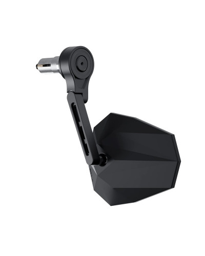 Rétroviseur Moto Universel LED HIGHSIDER Rétroviseur d'embout de guidon HIGHSIDER pro Stealth-X5 Evo court - noir