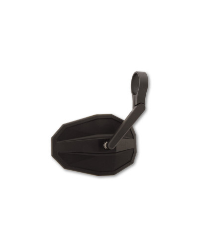 Rétroviseur Moto Universel LED HIGHSIDER Rétroviseur d'embout de guidon HIGHSIDER smart Straight court - noir