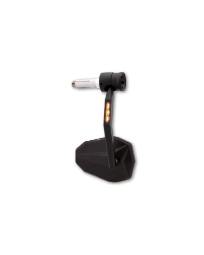 Rétroviseur Moto Universel LED HIGHSIDER Rétroviseur embout de guidon HIGHSIDER Victory Rim avec clignotant/feu de position LED