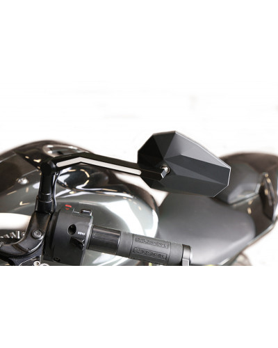 Rétroviseur Moto Universel LED HIGHSIDER Rétroviseur HIGHSIDER Stealth-X3 avec feu de position LED - par paire
