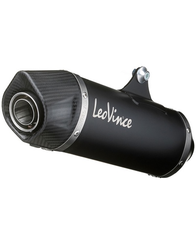 Ligne Complète Echappement LEOVINCE SBK Yamaha T MAX 530 Euro 4 2017-19 Nero Inox Catalyse