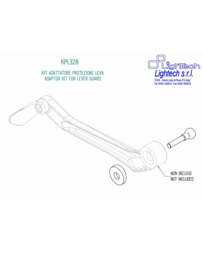 Protection Levier Moto LIGHTECH Adaptateur protection de levier LIGHTECH