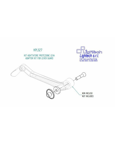 Protection Levier Moto LIGHTECH Adaptateur protection de levier LIGHTECH