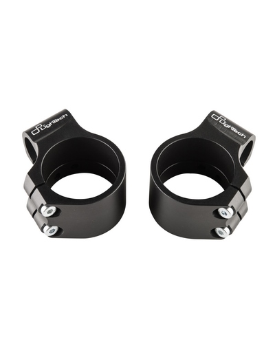 Guidon Moto LIGHTECH Bracelets LIGHTECH Ø47 hauteur +0mm/déport +40mm/10° noir