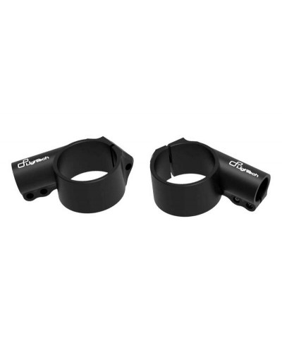 Guidon Moto LIGHTECH Bracelets LIGHTECH Ø50 hauteur 0mm/déport +20mm/10° noir