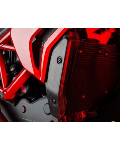 Protection Radiateur Moto LIGHTECH Carter de radiateur LIGHTECH carbone mat Ducati Hypermotard 821