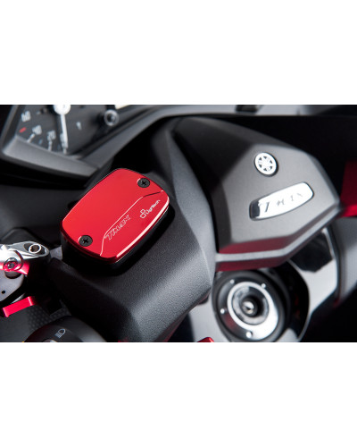 Couvercle Maitre Cylindre Moto LIGHTECH Couvercle de maître-cylindre de frein avant/arrière LIGHTECH alu rouge Yamaha T-Max 500/530