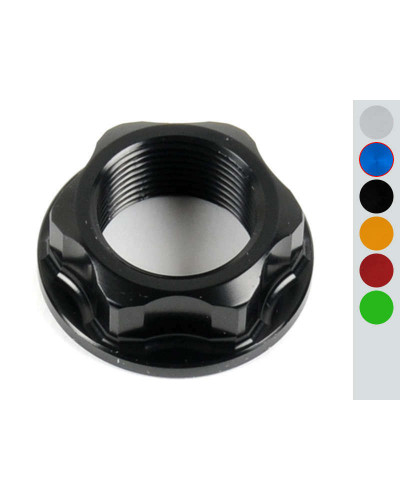 VISSERIE SPECIALE LIGHTECH Écrou de colonne de direction/d'axe de roue arrière LIGHTECH M24x1.5 alu cobalt