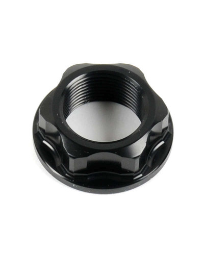 Visserie Moto Standard LIGHTECH Écrou de colonne de direction/d'axe de roue arrière LIGHTECH M24x1.5 alu noir