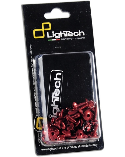 Visserie Moto Standard LIGHTECH Kit vis de carénage LIGHTECH ergal rouge - Triumph Speed Triple 675 / R