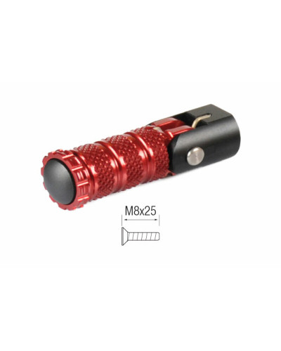 Repose Pieds Moto LIGHTECH Repose-pieds repliables LIGHTECH M8X25 rouge