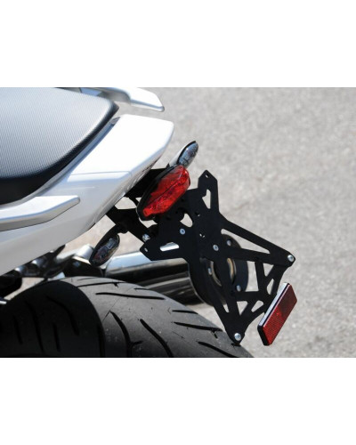 Support Plaque Immatriculation Moto LIGHTECH Support de plaque réglable LIGHTECH noir Honda INTEGRA 700/750