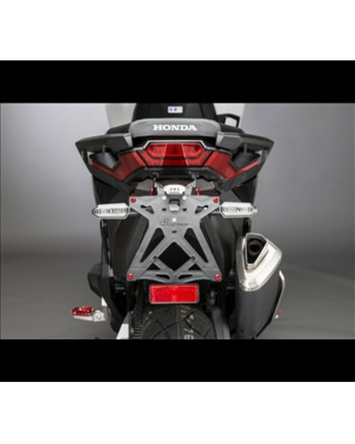 Support Plaque Immatriculation Moto LIGHTECH Support de plaque réglable LIGHTECH noir Honda X-Adv