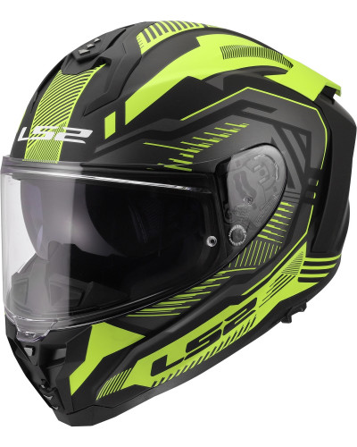 Casque Integral Moto LS2 Challenger II Dravix jaune