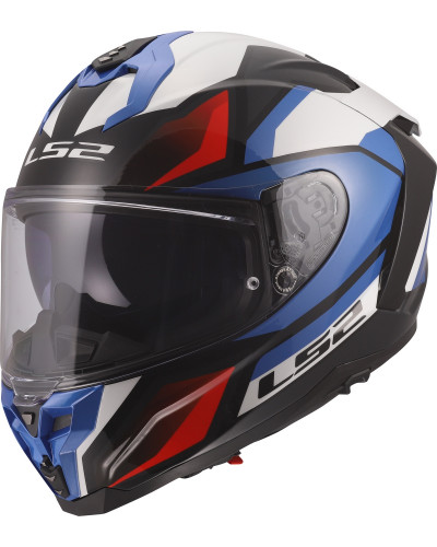 Casque Integral Moto LS2 Challenger II Viper blanc-bleu