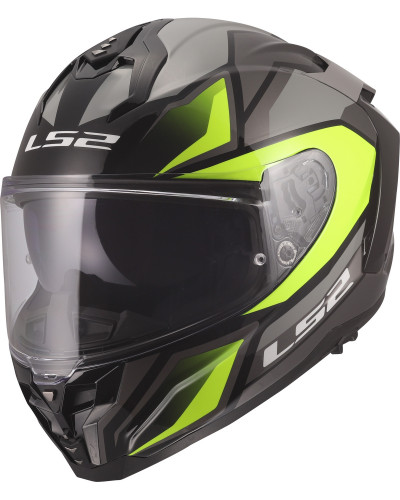 Casque Integral Moto LS2 Challenger II Viper gris-jaune