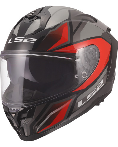 Casque Integral Moto LS2 Challenger II Viper gris-rouge