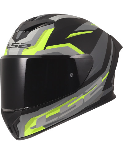 Casque Integral Moto LS2 Rapid III Hyper noir-jaune