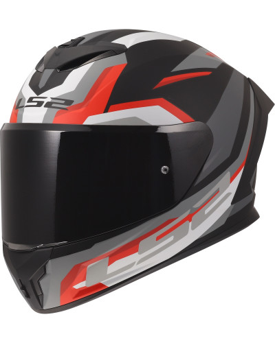 Casque Integral Moto LS2 Rapid III Hyper noir-rouge Casque Integral Moto LS2 Rapid III Hyper noir-rouge