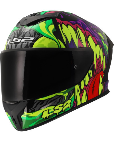 Casque Integral Moto LS2 Rapid III Lycant violet-vert Casque Integral Moto LS2 Rapid III Lycant violet-vert