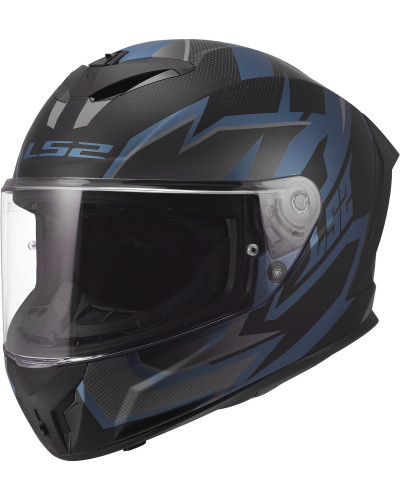 Casque Integral Moto LS2 Rapid III Xtrem noir-bleu