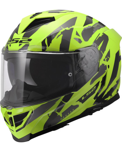 Casque Integral Moto LS2 Storm III Kaos jaune