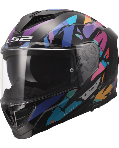 Casque Integral Moto LS2 Storm III Kaos noir-violet Casque Integral Moto LS2 Storm III Kaos noir-violet