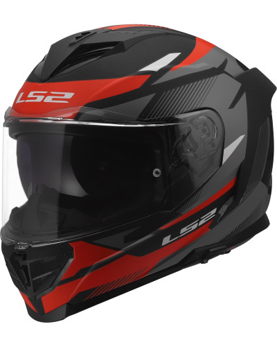 Casque Integral Moto LS2 Storm III Komai noir-rouge Casque Integral Moto LS2 Storm III Komai noir-rouge