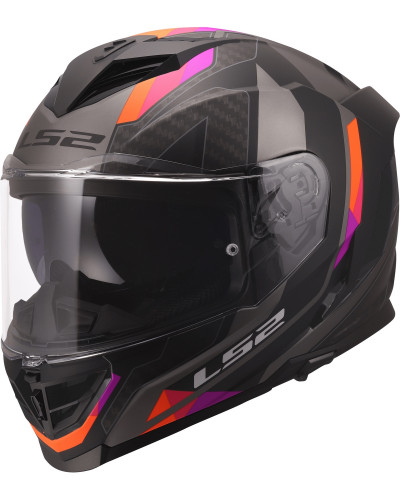 Casque Integral Moto LS2 Storm III Sporty gris-rose