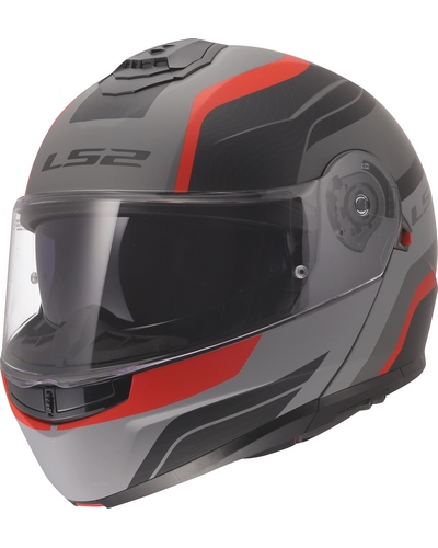 Casque Modulable Moto LS2 Strobe II Monza noir-gris Casque Modulable Moto LS2 Strobe II Monza noir-gris
