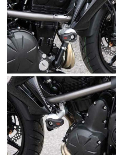 Tampon Protection Moto LSL KIT FIXATION CRASH PAD POUR KAWASAKI ER6 N  F 2009