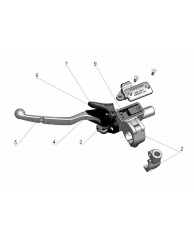 Pièces Détachées Commandes Moto MAGURA LEVIER DE STARTER HYMEC NOIR