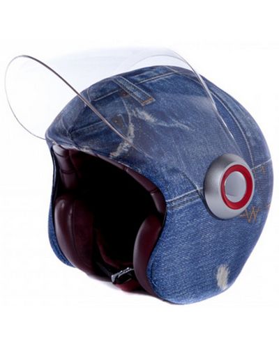 Housse Casque Moto Mask-helmet Déco Jet Jean's Bleu - Satisfait Ou