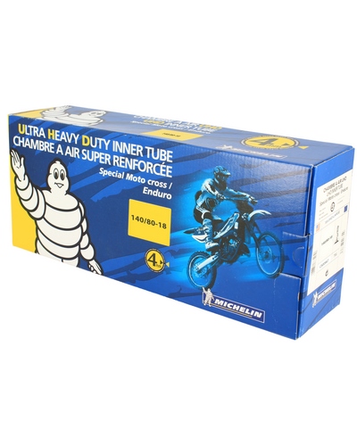 Chambre à Air Moto MICHELIN 18UHD TT 140/80-18 EPAISSEUR 4MM VALVE TR4