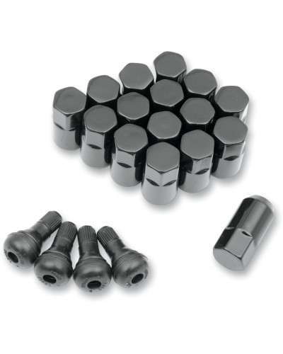 Roue MOOSE OFFROAD FOUR WHEEL LUG NUT 10MM BLACK 16PK