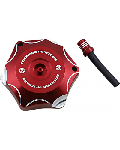 Bouchon Réservoir Moto MOOSE OFFROAD HARD-PARTS CAP GAS ALUM HON/RD