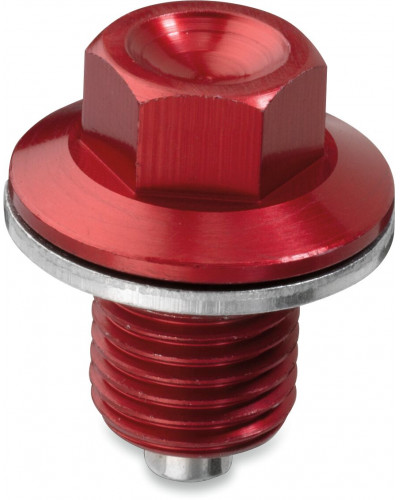 Moteur divers MOOSE OFFROAD HARD-PARTS DRAIN PLUG MAGNETIC RED