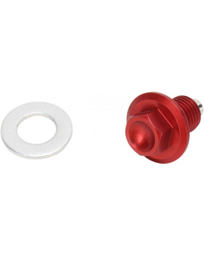 Moteur divers MOOSE OFFROAD HARD-PARTS DRAIN PLUG MAGNETIC RED