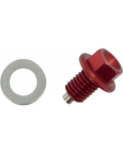 Moteur divers MOOSE OFFROAD HARD-PARTS DRAIN PLUG MAGNETIC RED