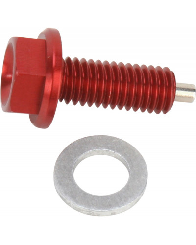 Moteur divers MOOSE OFFROAD HARD-PARTS DRAIN PLUG MAGNETIC RED