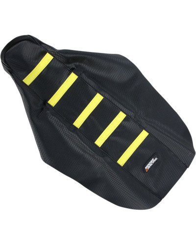 Housse Selle MOOSE OFFROAD HARD-PARTS SEAT COVER RIBBED SUZ YEL